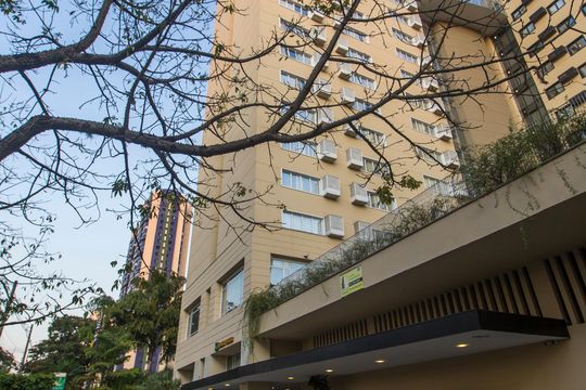 Vista da Rua de apartamento à venda com 1 quarto, 39m² em Alphaville Industrial, Barueri