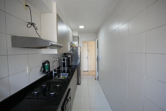 Cozinha de apartamento à venda com 3 quartos, 67m² em Vila Homero Thon, Santo André