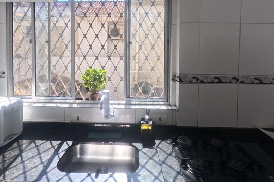 Cozinha Americana de apartamento para alugar com 2 quartos, 80m² em Pompéia, Santos