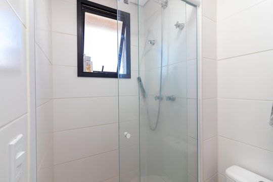 Banheiro da Suíte de apartamento à venda com 1 quarto, 38m² em Jardim São Paulo, São Paulo