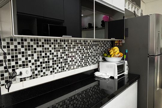 Cozinha de apartamento para alugar com 2 quartos, 100m² em Vila Camilópolis, Santo André