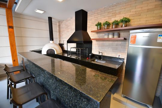 Área comum - Churrasqueira de apartamento à venda com 2 quartos, 68m² em Taquaral, Campinas