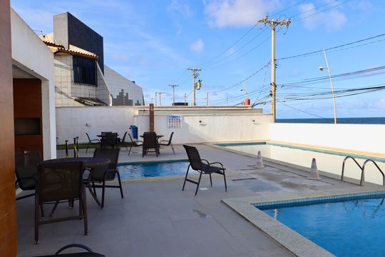 Área comum - Piscina de apartamento para alugar com 2 quartos, 120m² em Praia do Flamengo, Salvador