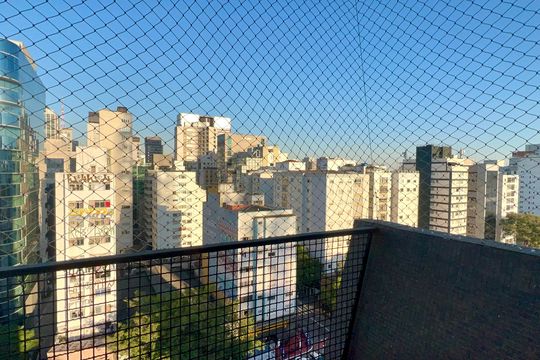 Varanda do Quarto de apartamento à venda com 1 quarto, 87m² em Pacaembu, São Paulo