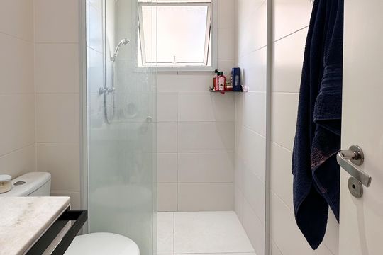 Banheiro da Suíte  de apartamento para alugar com 3 quartos, 94m² em Centro, São Bernardo do Campo