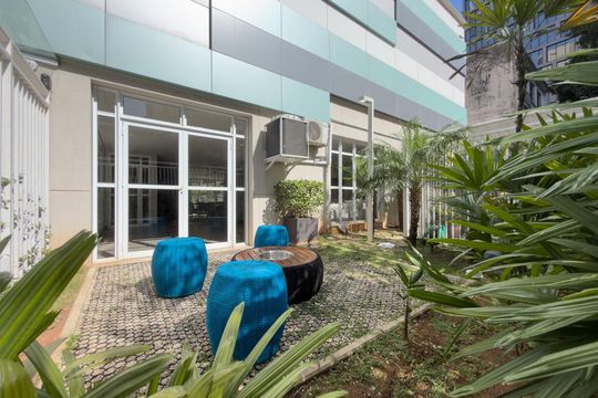 Área comum de kitnet/studio para alugar com 1 quarto, 24m² em Jardim Paulistano, São Paulo