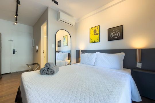 Studio de kitnet/studio para alugar com 1 quarto, 24m² em Jardim Paulistano, São Paulo