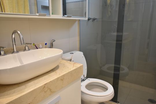 Banheiro da Suíte 1 de apartamento à venda com 2 quartos, 115m² em Chácara Inglesa, São Paulo