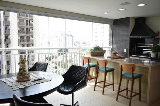 Sacada de apartamento à venda com 2 quartos, 115m² em Chácara Inglesa, São Paulo