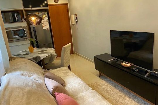 Sala de apartamento à venda com 2 quartos, 86m² em Vila Guarani, Santo André