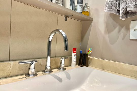 Banheiro da Suíte 1 de apartamento à venda com 3 quartos, 121m² em Vila Mascote, São Paulo