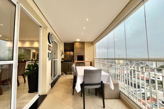 Varanda de apartamento à venda com 3 quartos, 121m² em Vila Mascote, São Paulo