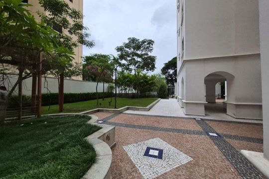 Área externa de apartamento para alugar com 3 quartos, 110m² em Indianópolis, São Paulo