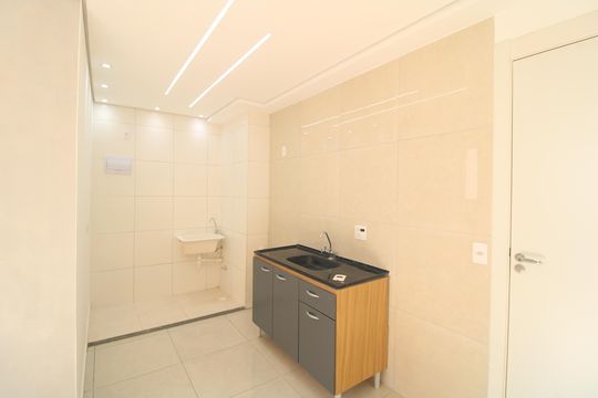 Cozinha de apartamento para alugar com 2 quartos, 35m² em Usina Piratininga, São Paulo