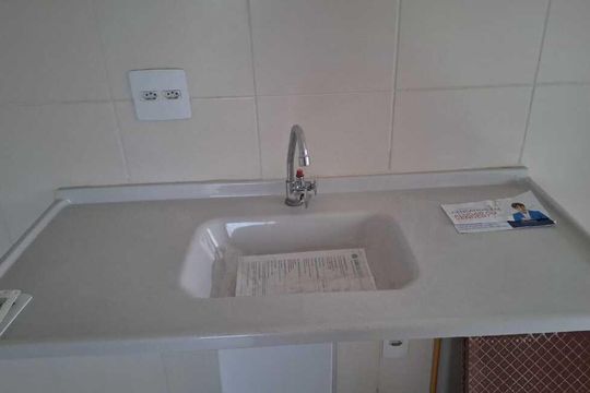 Cozinha de apartamento para alugar com 2 quartos, 45m² em Jardim Santa Rosália, Sorocaba