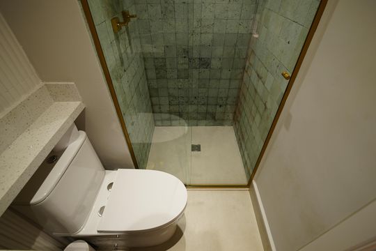 Banheiro Social de apartamento à venda com 2 quartos, 40m² em Jardim, Santo André