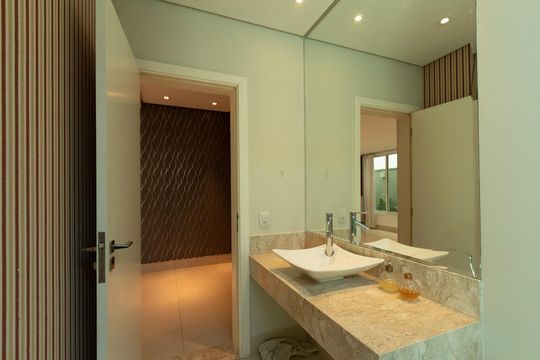 Lavabo de casa de condomínio para alugar com 4 quartos, 441m² em Parque Campolim, Sorocaba