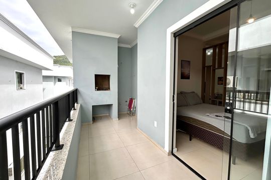 Varanda gourmet de apartamento para alugar com 1 quarto, 50m² em Ribeirão da Ilha, Florianópolis