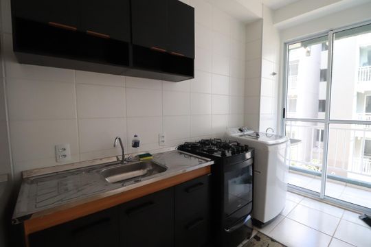 Cozinha  de apartamento para alugar com 2 quartos, 47m² em Bonfim Paulista, Ribeirão Preto