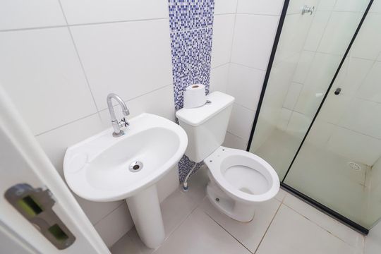 Banheiro de apartamento para alugar com 2 quartos, 40m² em Vila Progresso (zona Leste), São Paulo