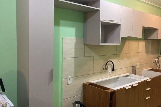 Cozinha de casa à venda com 2 quartos, 88m² em Guajuviras, Canoas