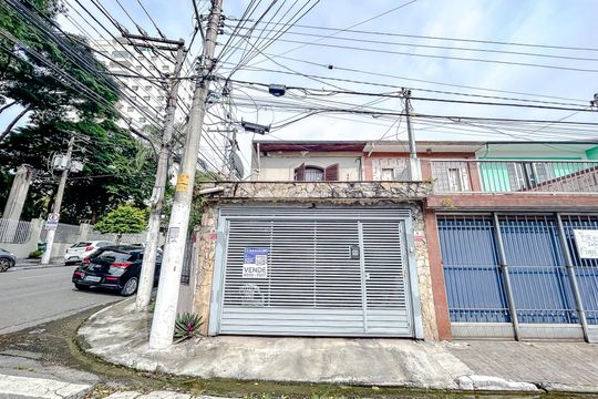 Fachada com Plaquinha de casa à venda com 3 quartos, 170m² em Vila Gomes Cardim, São Paulo