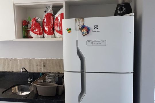 Cozinha de apartamento à venda com 2 quartos, 39m² em Jardim Casablanca, São Paulo