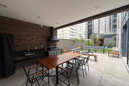 Área comum de kitnet/studio à venda com 1 quarto, 24m² em Higienópolis, São Paulo