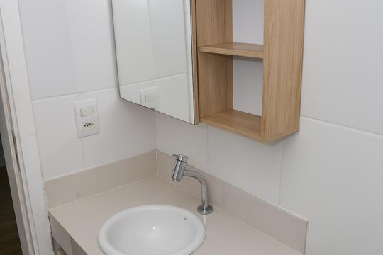 Banheiro de apartamento à venda com 1 quarto, 33m² em Barra Funda, São Paulo