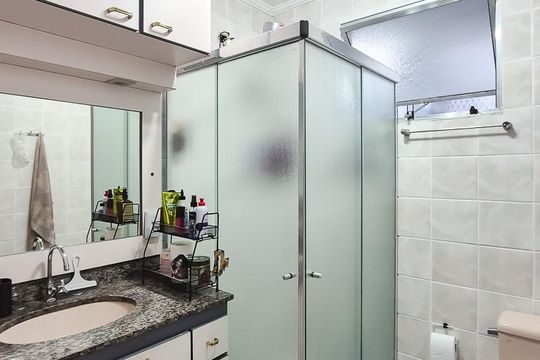 Banheiro Social de apartamento à venda com 3 quartos, 111m² em Baeta Neves, São Bernardo do Campo