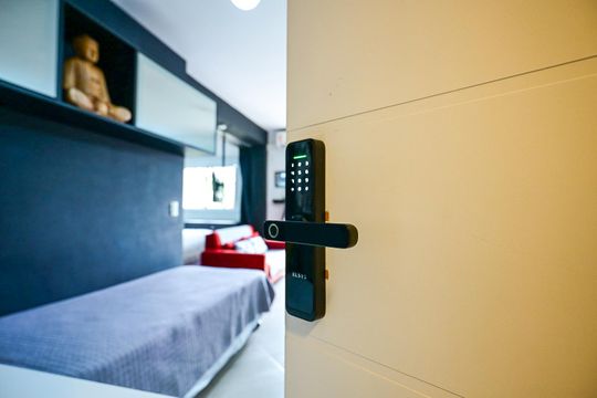 Fechadura Eletrônica de apartamento para alugar com 1 quarto, 59m² em Morumbi, São Paulo