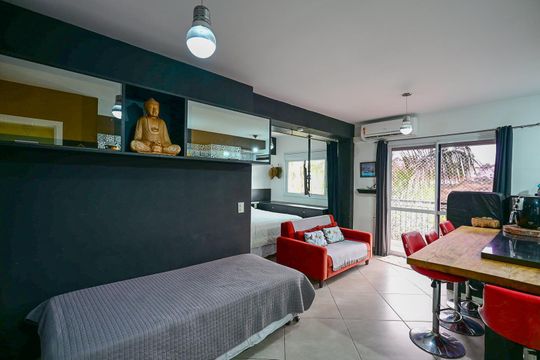 Sala de apartamento para alugar com 1 quarto, 59m² em Morumbi, São Paulo