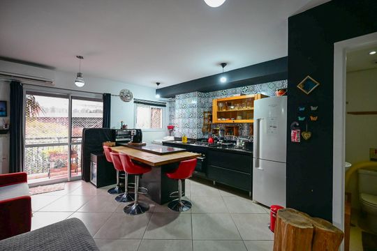 Sala de apartamento para alugar com 1 quarto, 59m² em Morumbi, São Paulo