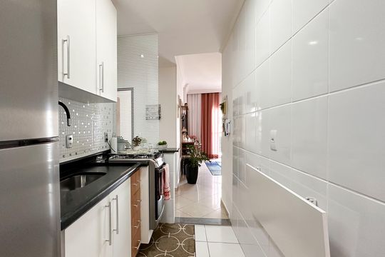 Cozinha de apartamento à venda com 2 quartos, 59m² em Centro, São Bernardo do Campo