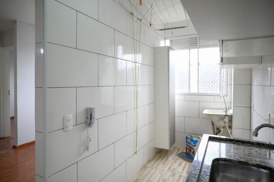 Cozinha de apartamento à venda com 2 quartos, 40m² em Vila Cristalia, São Paulo