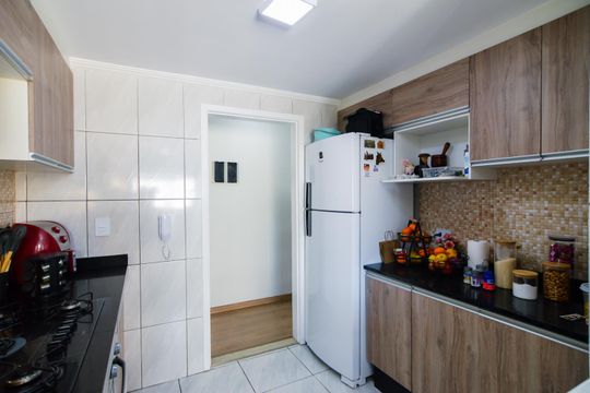 Cozinha de apartamento à venda com 3 quartos, 78m² em Jardim Testae, Guarulhos