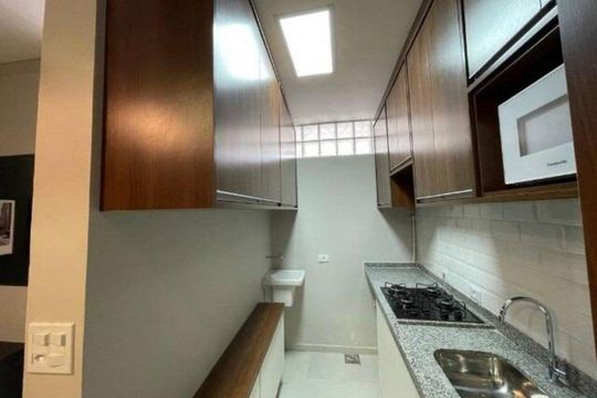 Cozinha de apartamento para alugar com 1 quarto, 59m² em Centro Histórico de São Paulo, São Paulo