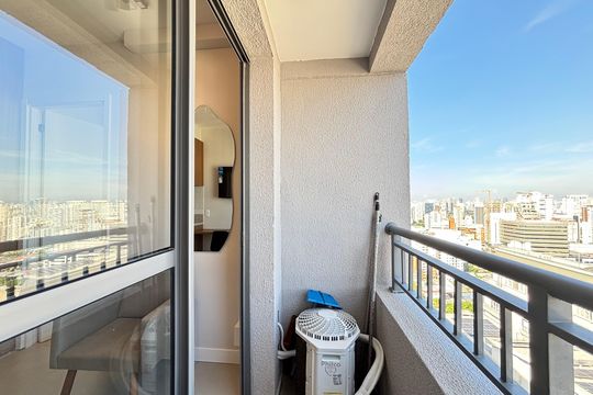 Varanda de apartamento para alugar com 1 quarto, 25m² em Vila Nova Conceição, São Paulo