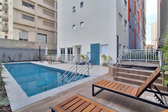 Área comum de apartamento para alugar com 1 quarto, 24m² em Barra Funda, São Paulo