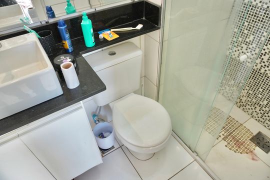 Suíte - Banheiro de apartamento à venda com 3 quartos, 64m² em Vera Cruz, Belo Horizonte