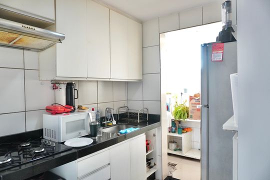 Cozinha e Área de Serviço de apartamento à venda com 3 quartos, 64m² em Vera Cruz, Belo Horizonte