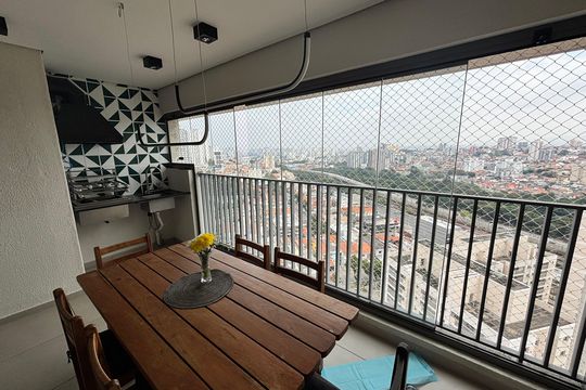 Sacada de apartamento à venda com 3 quartos, 80m² em Chácara Seis de Outubro, São Paulo