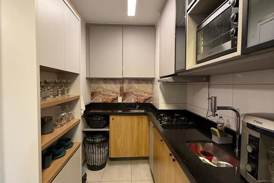 Cozinha de apartamento à venda com 2 quartos, 34m² em Jurubatuba, São Paulo