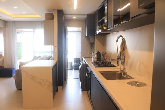 Cozinha de apartamento à venda com 3 quartos, 80m² em Osvaldo Cruz, São Caetano do Sul