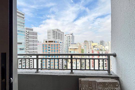 Varanda de apartamento para alugar com 1 quarto, 25m² em Vila Nova Conceição, São Paulo