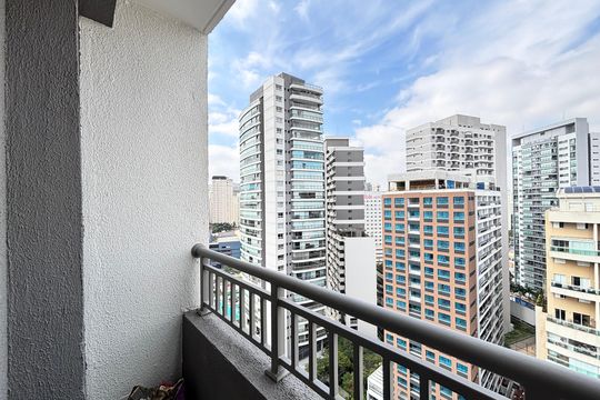 Varanda de apartamento para alugar com 1 quarto, 25m² em Vila Nova Conceição, São Paulo