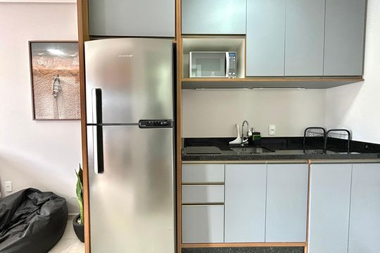 Cozinha  de kitnet/studio para alugar com 1 quarto, 29m² em Campeche, Florianópolis