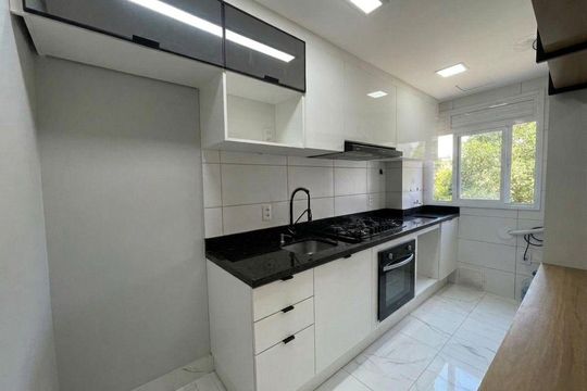 Cozinha de apartamento à venda com 2 quartos, 48m² em Estância Velha, Canoas