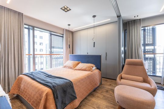 Quarto de apartamento à venda com 1 quarto, 49m² em Indianópolis, São Paulo