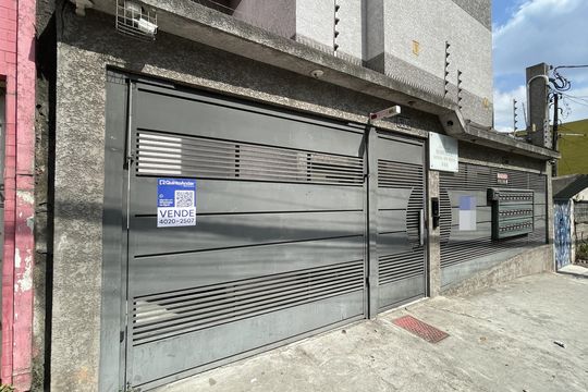 Fachada+Placa de apartamento à venda com 2 quartos, 37m² em Parque Paineiras, São Paulo